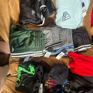 Adidas Boys Sportswear Lot in Black, Green, Gray and Blue